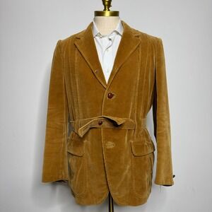 Norfolk 70s Vintage Alfred of New York Corduroy Belted Blazer‎ Jacket Spain